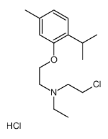 N-(2-chloroethyl)-N-ethyl-2-(5-methyl-2-propan-2-ylphenoxy)ethanamine,hydrochloride结构式