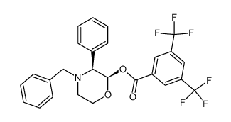 2-(R)-(3,5-bis(tri -fluoro-methyl)benzoyloxy)-3-(S)-phenyl-4-benzyl morpholine结构式