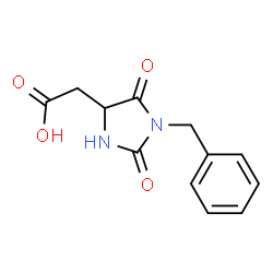 (1-Benzyl-2,5-dioxoimidazolidin-4-yl)acetic acid Structure