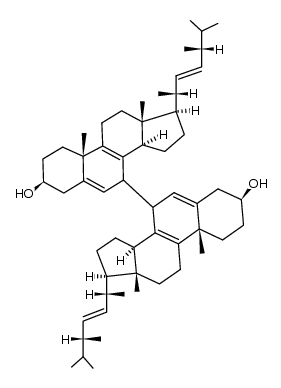 3,3'-dihydroxy-[7,7']bi[ergostatrien-(5,8,22)-yl]结构式