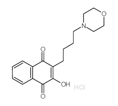 1,4-Naphthalenedione,2-hydroxy-3-[4-(4-morpholinyl)butyl]-, hydrochloride (1:1) picture