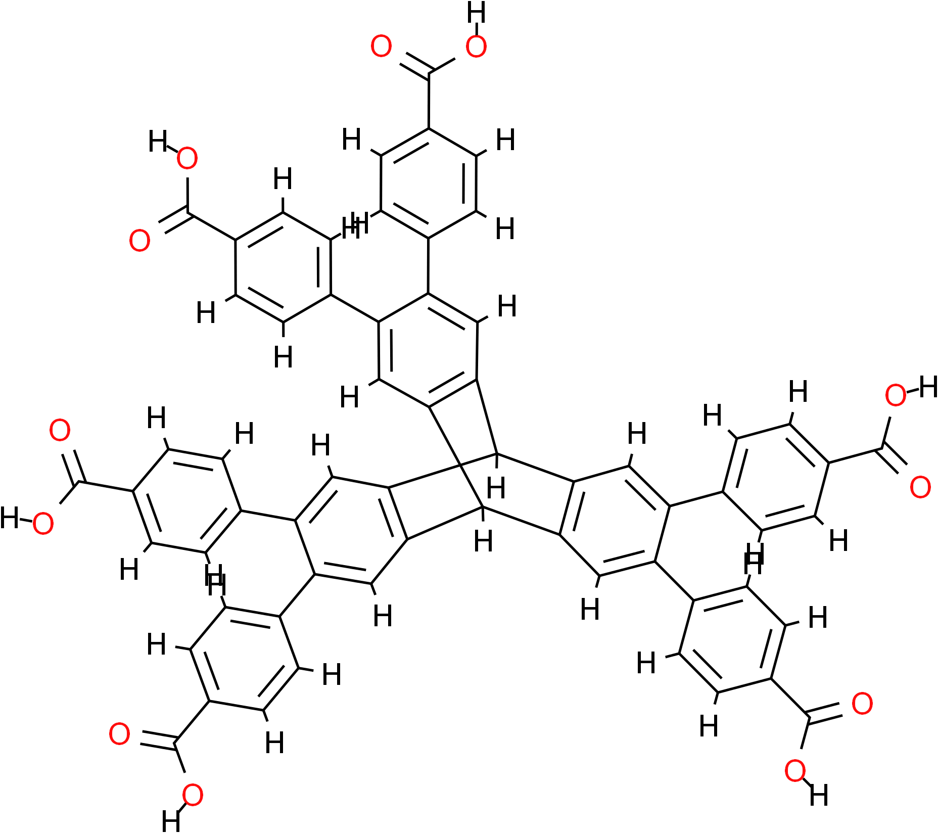 4,4′,4′′,4′′′,4′′′′,4′′′′′-(9,10-二氢-9,10-[1,2]苯并蒽-2,3,6,7,14,15-己基)六苯甲酸图片