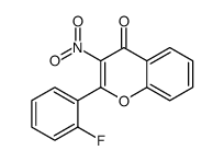 4H-1-Benzopyran-4-one,2-(2-fluorophenyl)-3-nitro-(9CI)结构式