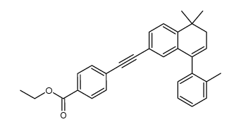 ethyl 4-[(5,6-dihydro-5,5-dimethyl-8-(2-methylphenyl)-2-naphthalenyl)ethynyl]benzoate结构式