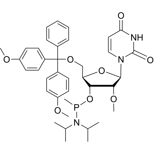 5’-O-DMTr-2’-OMeU-methyl phosphonamidite Structure