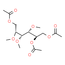 2-O,3-O,4-O-Trimethyl-D-mannitol triacetate structure