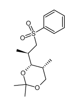 (2R,3S,4R)-1,3-isopropylidenedioxy-2,4-dimethyl-5-(phenylsulfonyl)pentane结构式