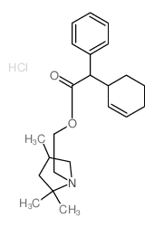 Benzeneacetic acid, a-2-cyclohexen-1-yl-,2-(2,2,4-trimethyl-1-pyrrolidinyl)ethyl ester, hydrochloride (1:1)结构式