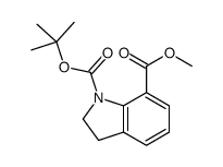 1-O-tert-butyl 7-O-methyl 2,3-dihydroindole-1,7-dicarboxylate结构式