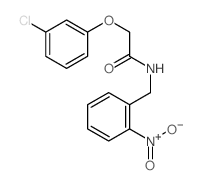 2-(3-chlorophenoxy)-N-[(2-nitrophenyl)methyl]acetamide结构式