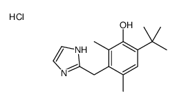 6-(1,1-dimethylethyl)-3-(1H-imidazol-2-ylmethyl)-2,4-dimethylphenol Monohydrochloride Structure