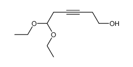 1,1-diethoxyhex-3-yn-6-ol结构式
