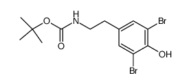 tertbutyl 3,5-dibromo-4-hydroxyphenethylcarbamate Structure