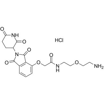 Thalidomide-O-amido-PEG-C2-NH2 hydrochloride structure