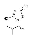 1,2,4-Thiadiazol-3(2H)-one,5-amino-2-(2-methyl-1-oxopropyl)-结构式