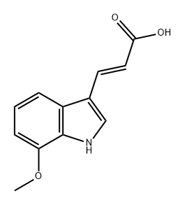 2-Propenoic acid, 3-(7-methoxy-1H-indol-3-yl)-, (2E)- Structure