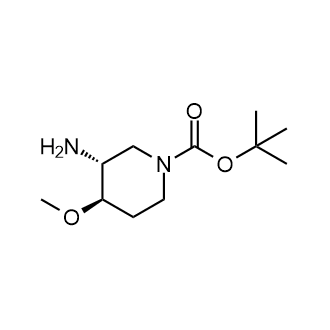 tert-Butyl (3R,4R)-3-amino-4-methoxypiperidine-1-carboxylate Structure