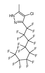 4-chloro-3-(1,1,2,2,3,3,4,4,5,5,6,6,7,7,8,8,8-heptadecafluorooctyl)-5-methyl-1H-pyrazole结构式