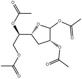 3-Deoxy-D-xylo-hexofuranose tetraacetate structure