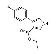 ethyl 4-(4-iodophenyl)-1H-pyrrole-3-carboxylate结构式