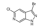 3-溴-5-氯-1H-吡唑并[3,4-c]吡啶结构式