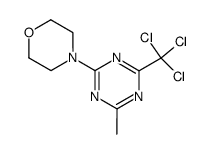 2-methyl-4-morpholin-4-yl-6-trichloromethyl-[1,3,5]triazine结构式