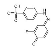 4-[2-(3-fluoro-4-oxocyclohexa-2,5-dien-1-ylidene)hydrazinyl]benzenesulfonic acid Structure