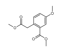 5-methoxy-2-methoxycarbonylmethyl-benzoic acid methyl ester结构式