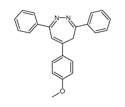 5-(4-Methoxyphenyl)-3,7-diphenyl-4H-1,2-diazepine结构式