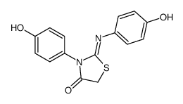 3-(4-hydroxyphenyl)-2-(4-hydroxyphenyl)imino-1,3-thiazolidin-4-one结构式