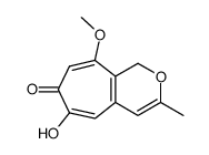 6-hydroxy-9-methoxy-3-methyl-1H-cyclohepta[c]pyran-7-one Structure