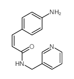 3-(4-aminophenyl)-N-(pyridin-3-ylmethyl)prop-2-enamide结构式