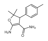 2-amino-5,5-dimethyl-4-p-tolyl-4,5-dihydro-furan-3-carboxylic acid amide Structure