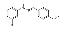 3-bromo-N-[(E)-(4-propan-2-ylphenyl)methylideneamino]aniline结构式