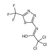 2,2,2-trichloro-N-[5-(trifluoromethyl)-1,3,4-thiadiazol-2-yl]acetamide结构式