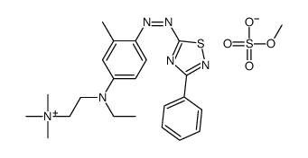 2-[乙基[3-甲基-4-[(3-苯基-1,2,4-噻二唑-5-基)偶氮基]苯基]-氨基]-N,N,N-三甲基乙铵甲基硫酸盐结构式