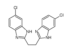 6-chloro-2-[2-(6-chloro-1H-benzimidazol-2-yl)ethyl]-1H-benzimidazole结构式