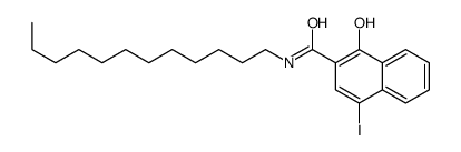 N-dodecyl-1-hydroxy-4-iodonaphthalene-2-carboxamide结构式