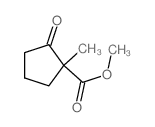 Cyclopentanecarboxylicacid, 1-methyl-2-oxo-, methyl ester Structure