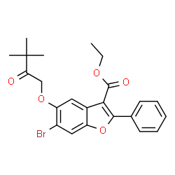 ethyl 6-bromo-5-(3,3-dimethyl-2-oxobutoxy)-2-phenylbenzofuran-3-carboxylate picture