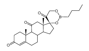 17,21-[(Butylboranediyl)bisoxy]pregn-4-ene-3,11,20-trione结构式