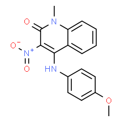 4-((4-methoxyphenyl)amino)-1-methyl-3-nitroquinolin-2(1H)-one structure