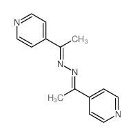 Ethanone,1-(4-pyridinyl)-, 2-[1-(4-pyridinyl)ethylidene]hydrazone Structure