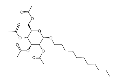 1-decyl 2,3,4,6-tetra-O-acetyl-β-D-galactopyranoside结构式