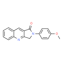 2-(4-Methoxyphenyl)-2,3-dihydro-1H-pyrrolo[3,4-b]quinolin-1-one结构式