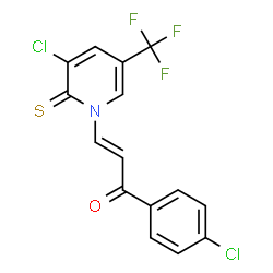 1-(4-CHLOROPHENYL)-3-[3-CHLORO-2-THIOXO-5-(TRIFLUOROMETHYL)-1(2H)-PYRIDINYL]-2-PROPEN-1-ONE Structure
