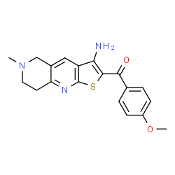 (3-amino-6-methyl-5,6,7,8-tetrahydrothieno[2,3-b][1,6]naphthyridin-2-yl)(4-methoxyphenyl)methanone Structure