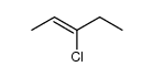 3-chloro-2-pentene Structure