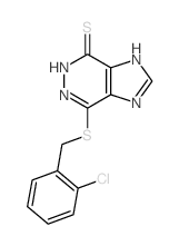 4-((2-chlorobenzyl)thio)-1H-imidazo[4,5-d]pyridazine-7-thiol structure