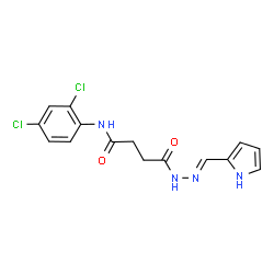 N-(2,4-dichlorophenyl)-4-oxo-4-[2-(1H-pyrrol-2-ylmethylene)hydrazino]butanamide structure